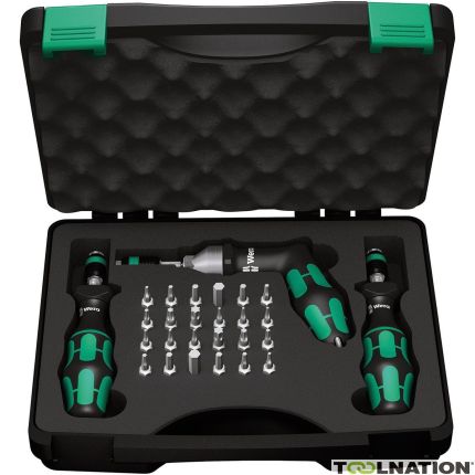 Wera 05350451001 7445/46/47 Kraftform momentschroevendraaier-set 2.5-55.0 in.lbs, 27-delig - 1