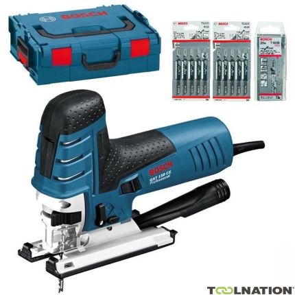 Bosch Blauw 0601512008 GST150CE Decoupeerzaag in L-BOXX  + 30 zaagbladen - 1