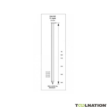 Paslode 140547 Roundrive Stripspijker 3,8 x 130 Glad Blank 1120 stuks - 1