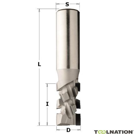 CMT Diamantfräser mit 20° Scherschnitt 20mm, Schaft 20 x 45 mm - 1