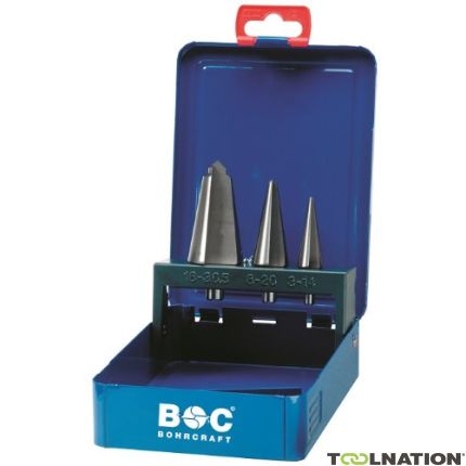 Bohrcraft 17401410003 Plattenbohrer-Set HSS 3-teilig in Kassette - 1