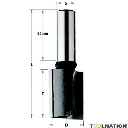 CMT 10 mm Einstechfräser langer Schaft - 1