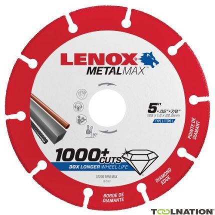 Lenox 2030865 Diamant Metaalzaagblad 115 mm Asgat 22,23 mm - 1