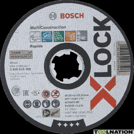 Bosch 2608619269 X-LOCK Doorslijpschijf Multi Material 125 mm ACS 60 V BF - 2