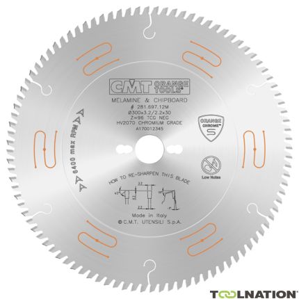 CMT 281.681.10M Laminat- und Spanplattensägeblatt, Industrielinie, D=250, F - 1