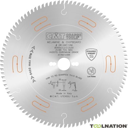 CMT Sägeblatt negativ für Melamin/Formica Spanplatten 300 x 30 x 96T - 1
