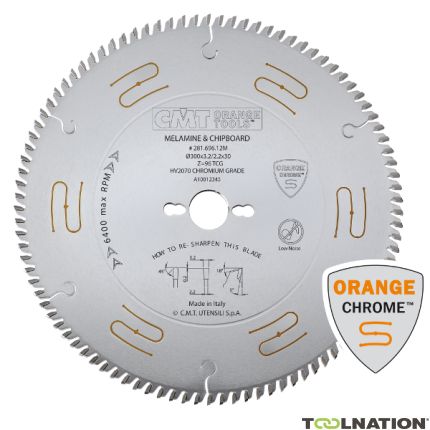 CMT Geräuscharmes Sägeblatt für Melamin-/Formica-/Spanplatten 300 x 30 x 72T - 5