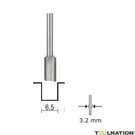 Proxxon 29028 Einstechfräser 6,5 mm, Schaft 3,2 mm - 1