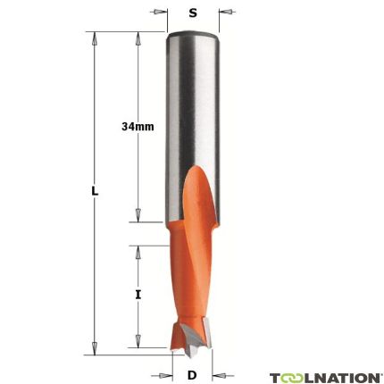 CMT Drillingsbohrer 6mm, Schaft 10x34, rechts - 1