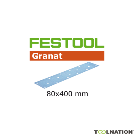 Festool 497162 Schuurstroken Korrel 180 Granat 50 stuks STF 80x400 P180 GR/50 - 1