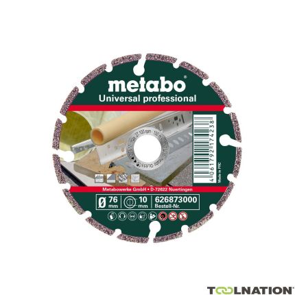 Metabo 626873000 Diamant-doorslijpschijf professional, UP 76 x 1,2/2,2 x 10 mm - 1