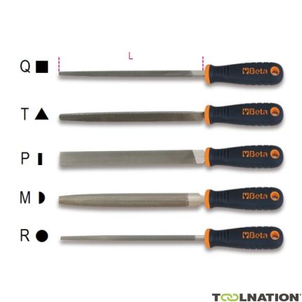 Beta 017190079 1719BMA10/R Halbsüßfeile, rund mit Griff 250 mm - 1