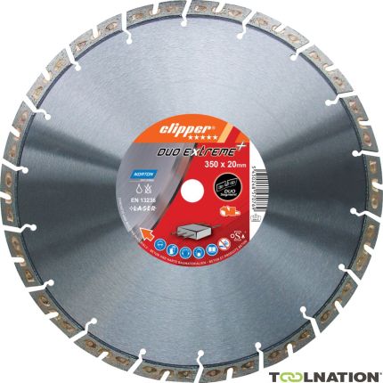 Clipper 70184647789 DUO Extreme PLUS Beton Diamanttrennscheibe 350 x 20 mm - 1