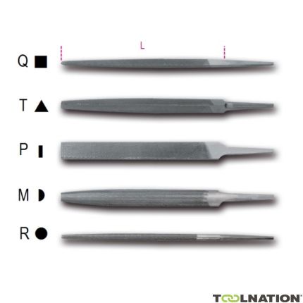 Beta 017180033 1718A8/T Dreikant-Halbrundfeile, ohne Griff 200 mm - 1