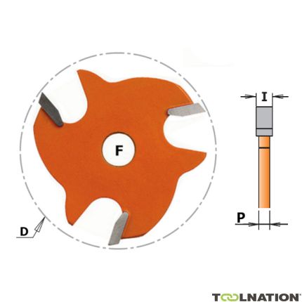 CMT 6 mm Scheibenfräser ohne Spindel - 1