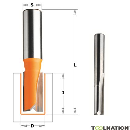 CMT 3 mm Einstechfräser mit 2 Zylinderschäften 8 mm - 2