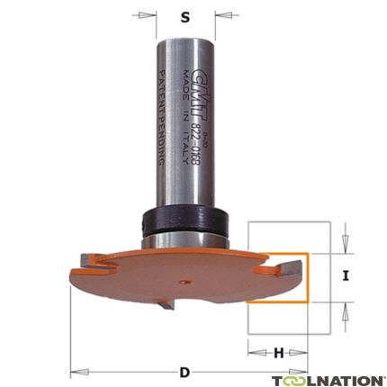 CMT 3 mm Scheibenfräser mit Lager + Spindelschaft 12 mm - 2