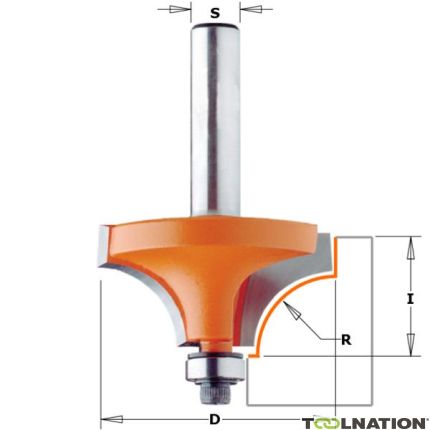 Cmt Hohlradiusfräser mit erhöhtem Rand 12,7 mm - 1