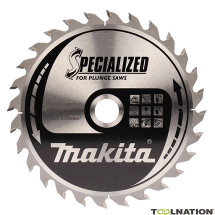 Makita Zubehör B-56699 Spezialisiertes HM-Sägeblatt 165 x 20 x 28T Dicke 1.40mm - 1