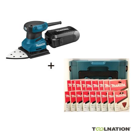 Makita BO4565KSET 230V Vlakschuurmachine + Mbox 2 met schuurpapier - 2