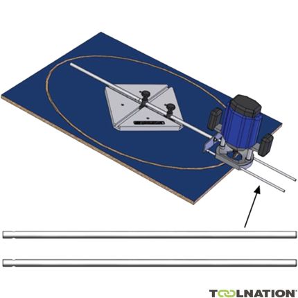 CMT3000-8 Stangen 8 mm für die Montage der Oberfräse mit CMT3000 - 1