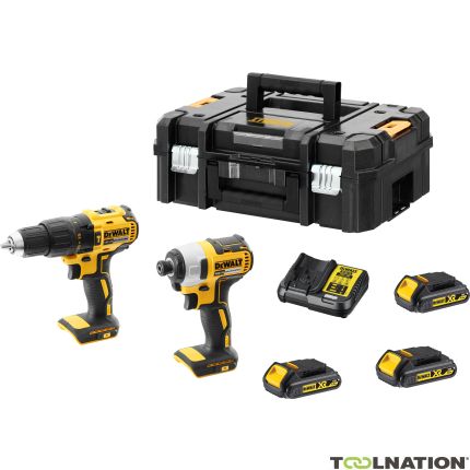 DeWalt DCK2060S3T-QW Combo Set 18V 3 x 1,5 Ah Li-Ion - DCD778 Akku-Bohrmaschine DCF787 Schlagschrauber - 1