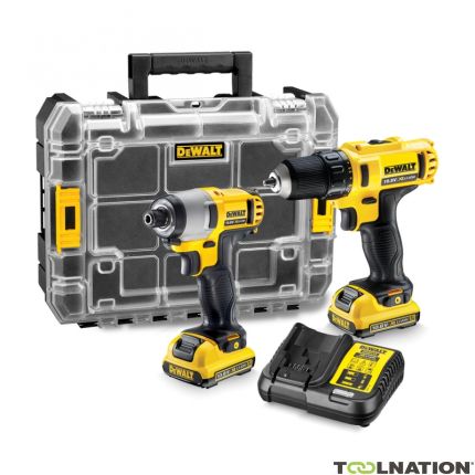 DeWalt DCK211D2T voordeelset DCD710 boorschroefmachine + DCF815 slagschroevendraaier 10,8 V 2,0 Ah XR - 1