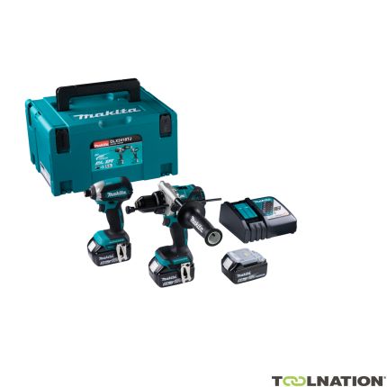 Makita DLX2418TJ - DHP486 Akku-Schlagbohrmaschine + DTD153 Akku-Schlagschrauber 18 Volt 3x 5.0 Ah Li-Ion - 2