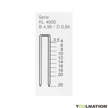 Haubold Befestigung 503127 KL4025 CNK Nicht 25 mm 5.000 Stück - 1