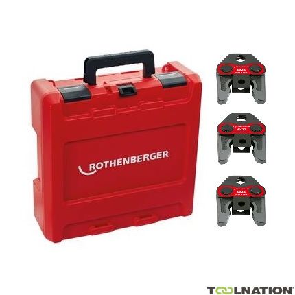 Rothenberger 1000002067 Persbekken Set M Standaard 15-22-28 mm in Rocase - 2