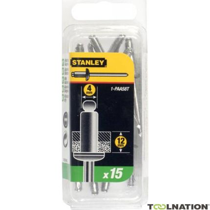 Stanley 1-PAA58T popnagels 4 x 12mm - 15 stuks - 1