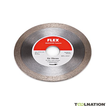 Flex-tools Zubehör 349038 Diamanttrennscheibe 125 x 22,2 mm Premium-Fliesen - 1