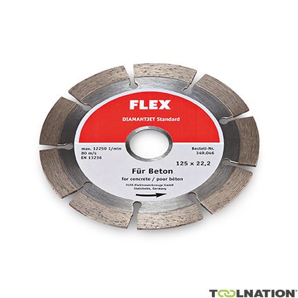 Flex-tools Zubehör 349046 Diamanttrennscheibe 125 x 22,2 mm Standard Beton - 1