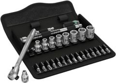 Wera 05004018001 8100 SA 8 Zyklop Metal-ratelset, omschakelpal, 1/4"-aandrijving, metrisch, 28-delig