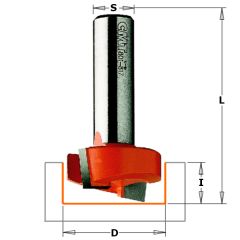 CMT 12,7 mm Falz- und Kantenfräser mit Spiralschaft 12 mm