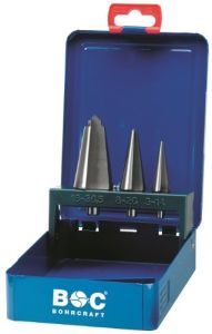 Bohrcraft 17401410003 Plattenbohrer-Set HSS 3-teilig in Kassette