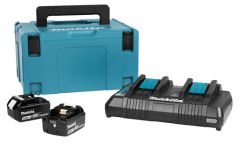 Makita Zubehör 197629-2 Starterkit - 2 x Akku BL1850B 18V 5.0Ah Duo-Ladegerät DC18RD in MBox 3