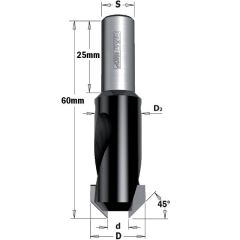 CMT Kegelsenker rechts 12mm, Schaft 8mm, D3: 3mm