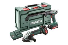 Metabo 685082000 Comboset 2.4.3 18V 4,0/2,0Ah Li-Ion - BS18 Accuboor + W18LTX125 Haakse slijper