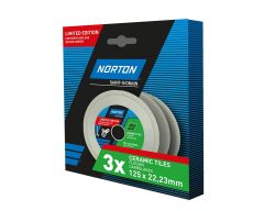 Norton Clipper 70174608473 Promo Pack - 3 x Ceramic Diamant zaagblad 125 x 22,23 mm