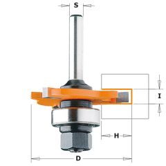 CMT 4,0 mm Scheibenfräser mit Lager + Spindelschaft 6 mm