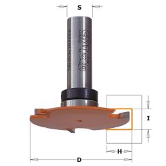 CMT 3 mm Scheibenfräser mit Lager + Spindelschaft 12 mm