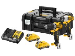 DeWalt DCK2110L2T-QW DCK2110L2T voordeelset DCD701 boorschroefmachine + DCF801 slagschroevendraaier 12 V 3,0 Ah XR