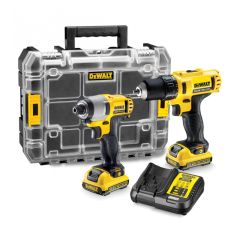 DeWalt DCK211D2T voordeelset DCD710 boorschroefmachine + DCF815 slagschroevendraaier 10,8 V 2,0 Ah XR