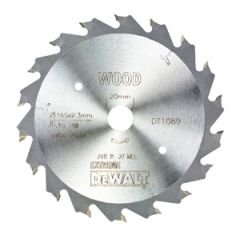 DeWalt Zubehör DT1089-QZ Kreissägeblatt 165 x 20 mm 18T ATB 18°