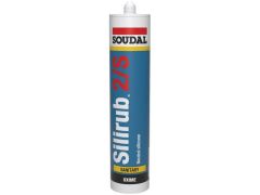 Soudal 105758 Silirub 2S Silikondichtstoff Sanitär Transparent Grau 300ml