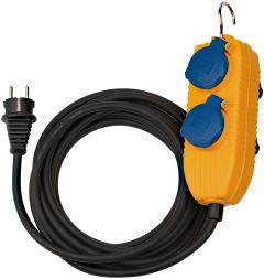 Brennenstuhl 1169200010 Bouwplaatsen-kabel IP54 met contactdozenblok 5m zwart H07RN-F 3G1,5