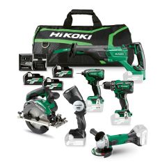 'HiKOKI KC18H6A-MVA3 Combopack met 6 machines 18 volt 3 x 5.0 Ah accu