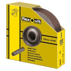 Flexovit 63642585733 KF271 Schleifrolle 25 mm x 25 mtr. P40 Leinen universal im Karton