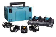 Makita 197626-8 Starterskit - 4 x Accu BL1850B 18V 5,0Ah + Duo oplader DC18RD in MBox 3